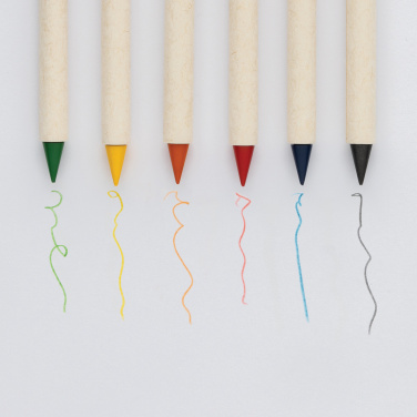 Logo trade promotional merchandise image of: Micki GRS infinity 6pc colouring pencil set